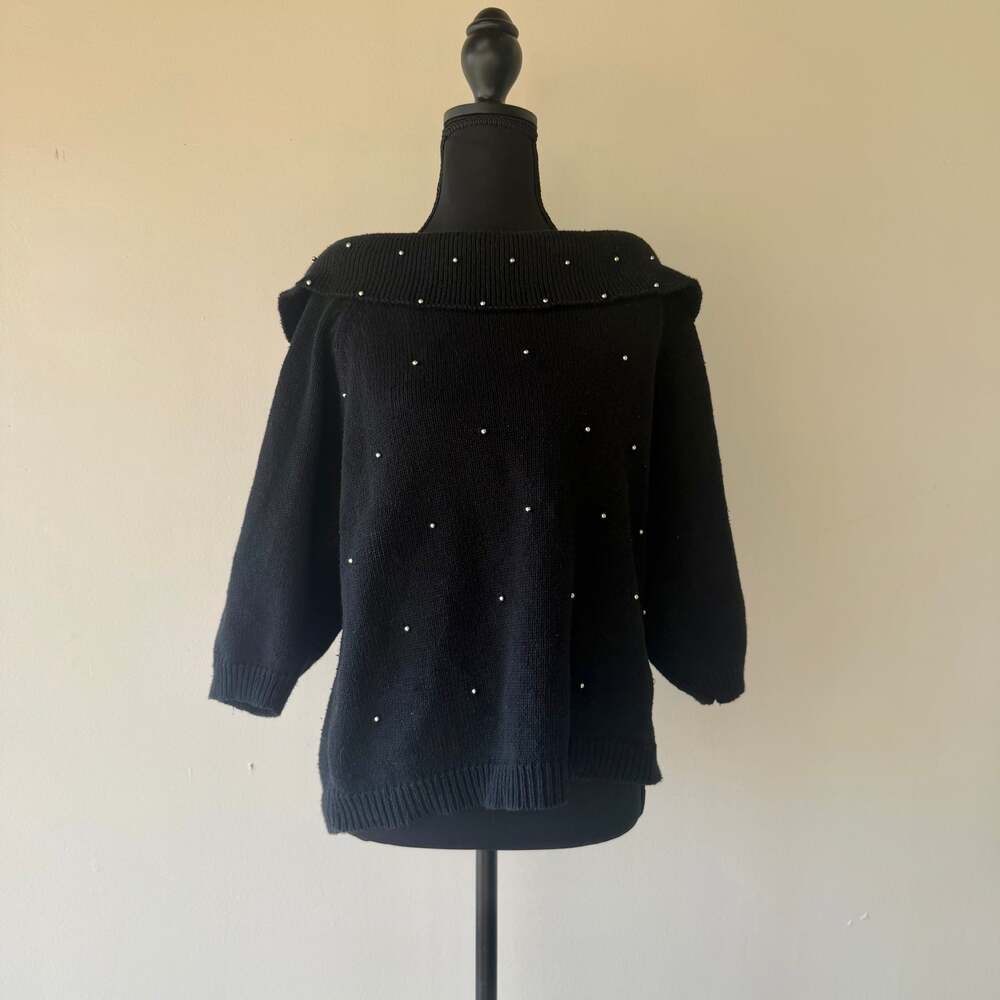 All Points Reference Point Black Off-Shoulder Met… - image 1